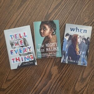 Set of three Scholastic paperback books.